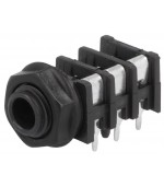 Conexión de audio TRS 6 3mm chasis 90º