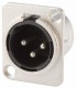 Conector XLR macho 3P para montar en chasis