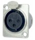 Conector XLR 3P hembra para montar en chasis