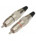 SET 2 conectores RCA macho anilla roja y negra