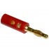 Conector banana macho rojo contactos dorados