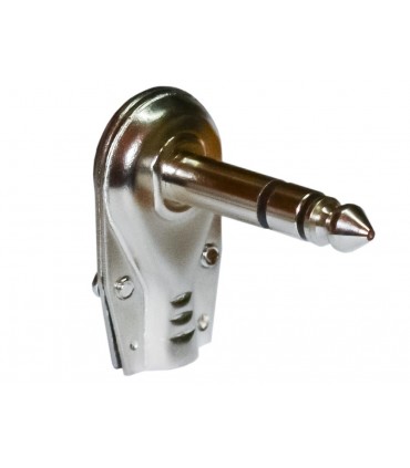Jack 6 3 estereo macho acodado metálico