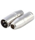 Conector adapatador XLR 3P macho a mini XLR 3P mac