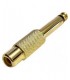 Adaptador JACK 6 3 mono a RCA dorado