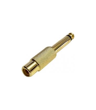 Adaptador JACK 6 3 mono a RCA dorado